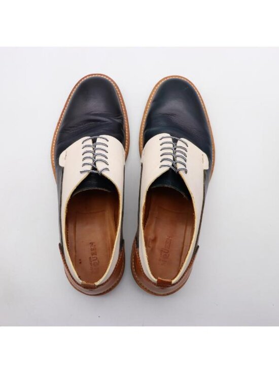 Alexander Mcqueen Men\'s Size EU 44 White Navy Blue Dress Shoes main image 9